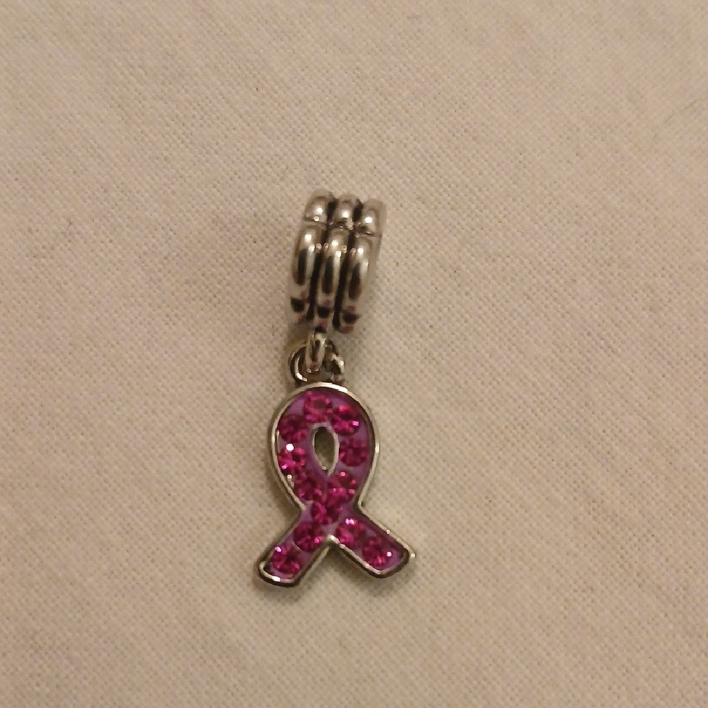 Pink Ribbon and Crystal Charms Set - Picture 3 of 9